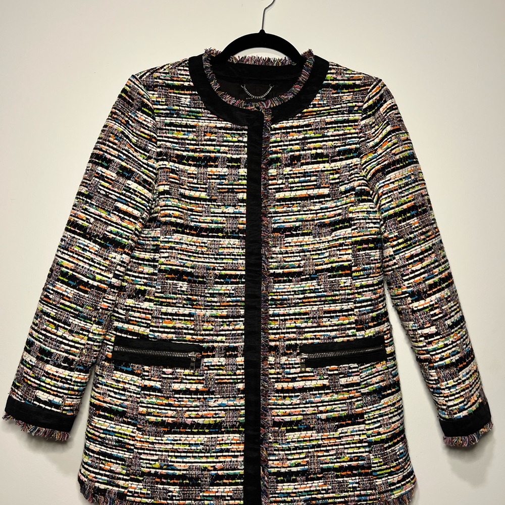 Ann Taylor Multicolor Fringe Women's Blazer Jacket